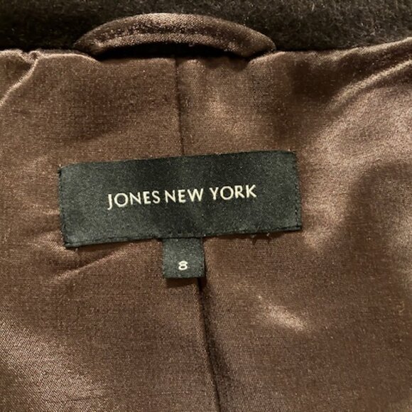Jones New York Chocolate Wool Coat- size 8 - Picture 2 of 4